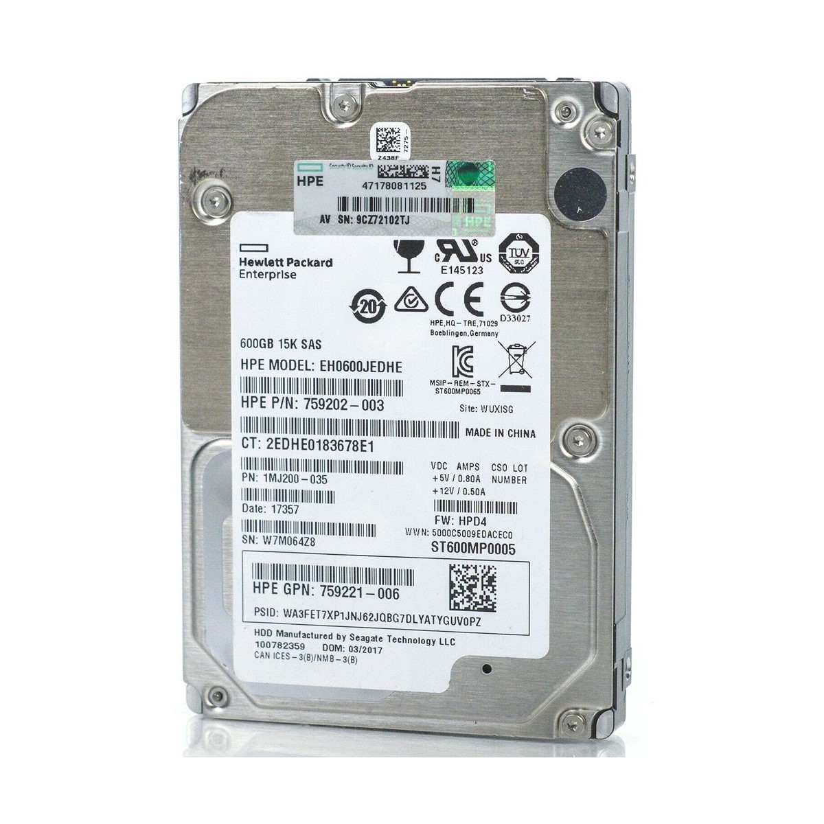 DYSK HPE 600GB SAS 15K 12G 2,5 G8 G9 759202-003