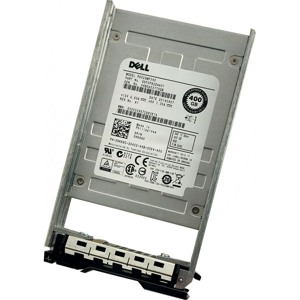 DYSK DELL 400GB SSD SAS 12G 2,5 RAMKA 0HKK8C
