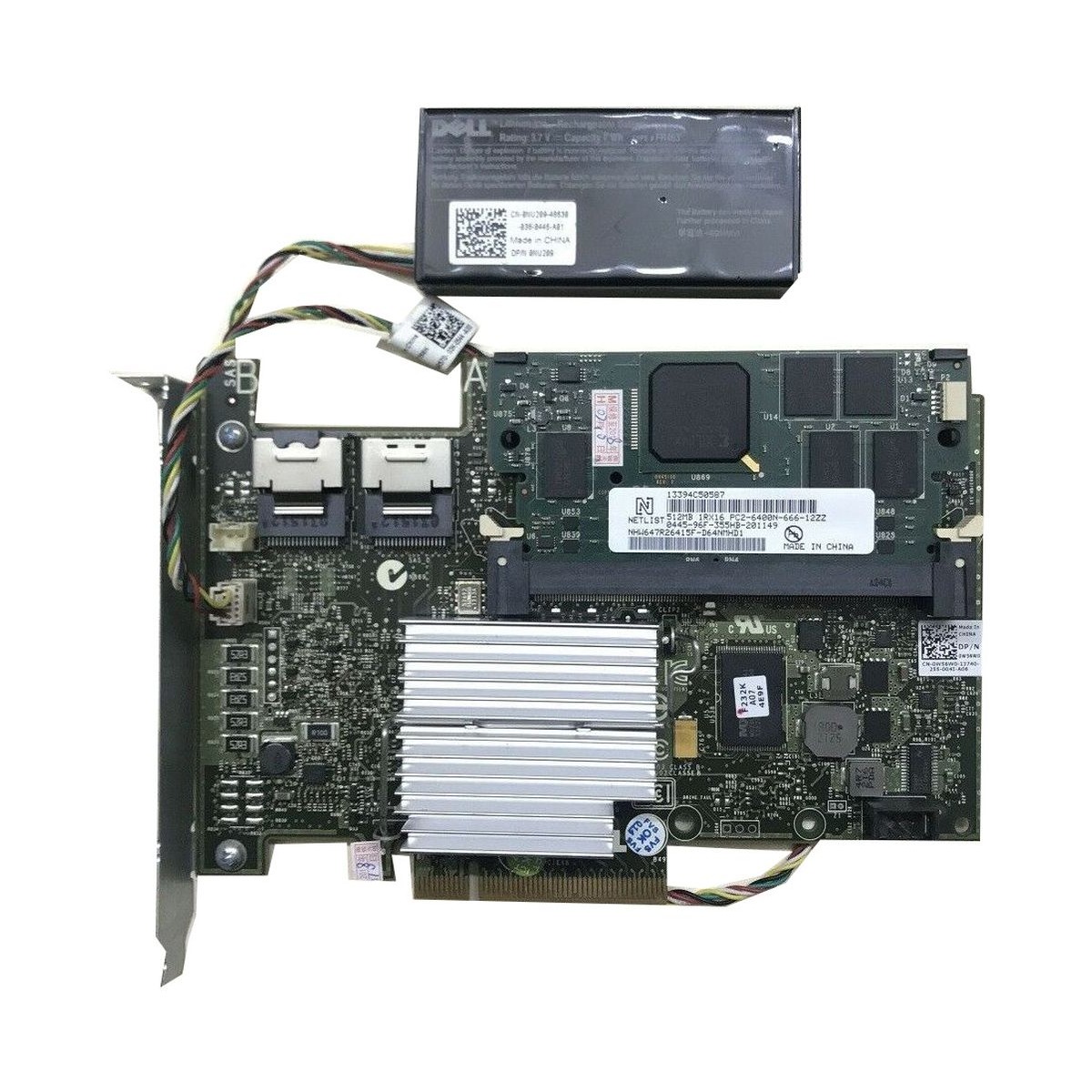 DELL PERC H700 6GBS SAS SATA SSD 512MB BATT 0W56W