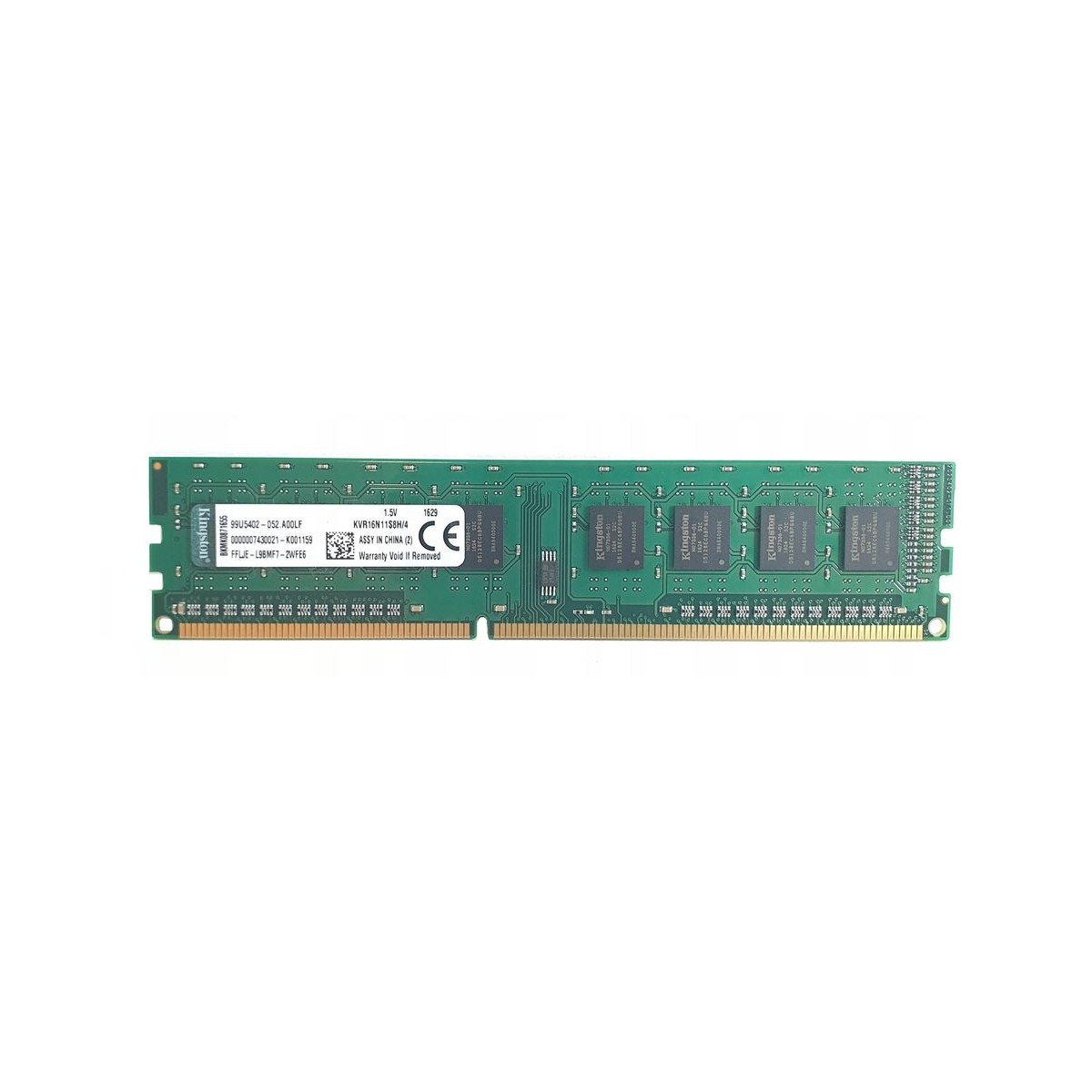 KINGSTON 4GB PC3-12800U 1600Mhz KVR16N11S8H/4