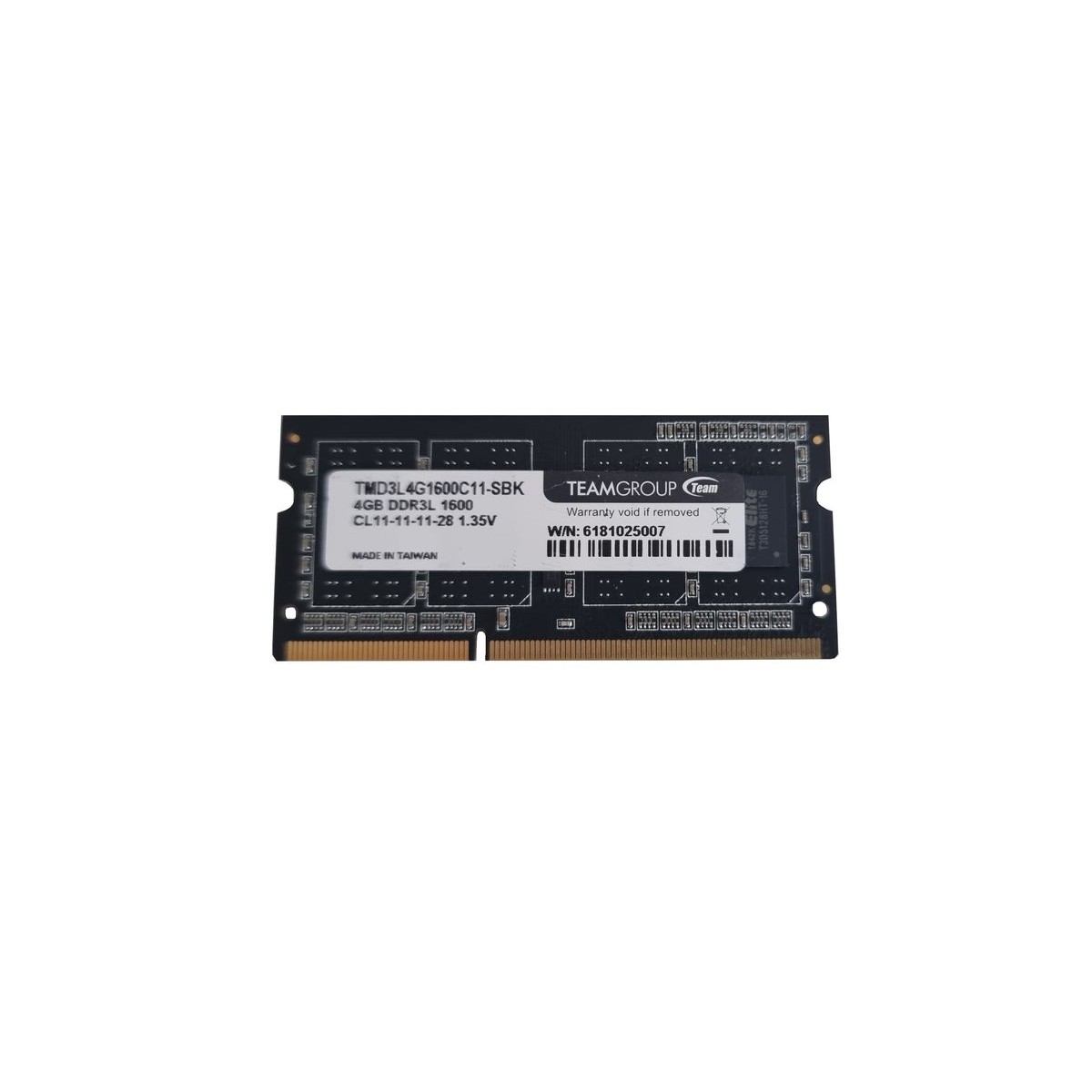 TEAMGROUP 4GB SODIMM PC3L-12800S TMD3L4G1600C11-S