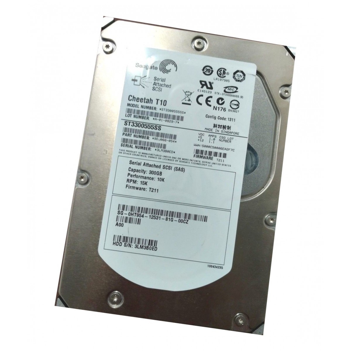 DYSK DELL 300GB SAS 10K 3G 3,5 0HT954 HT954