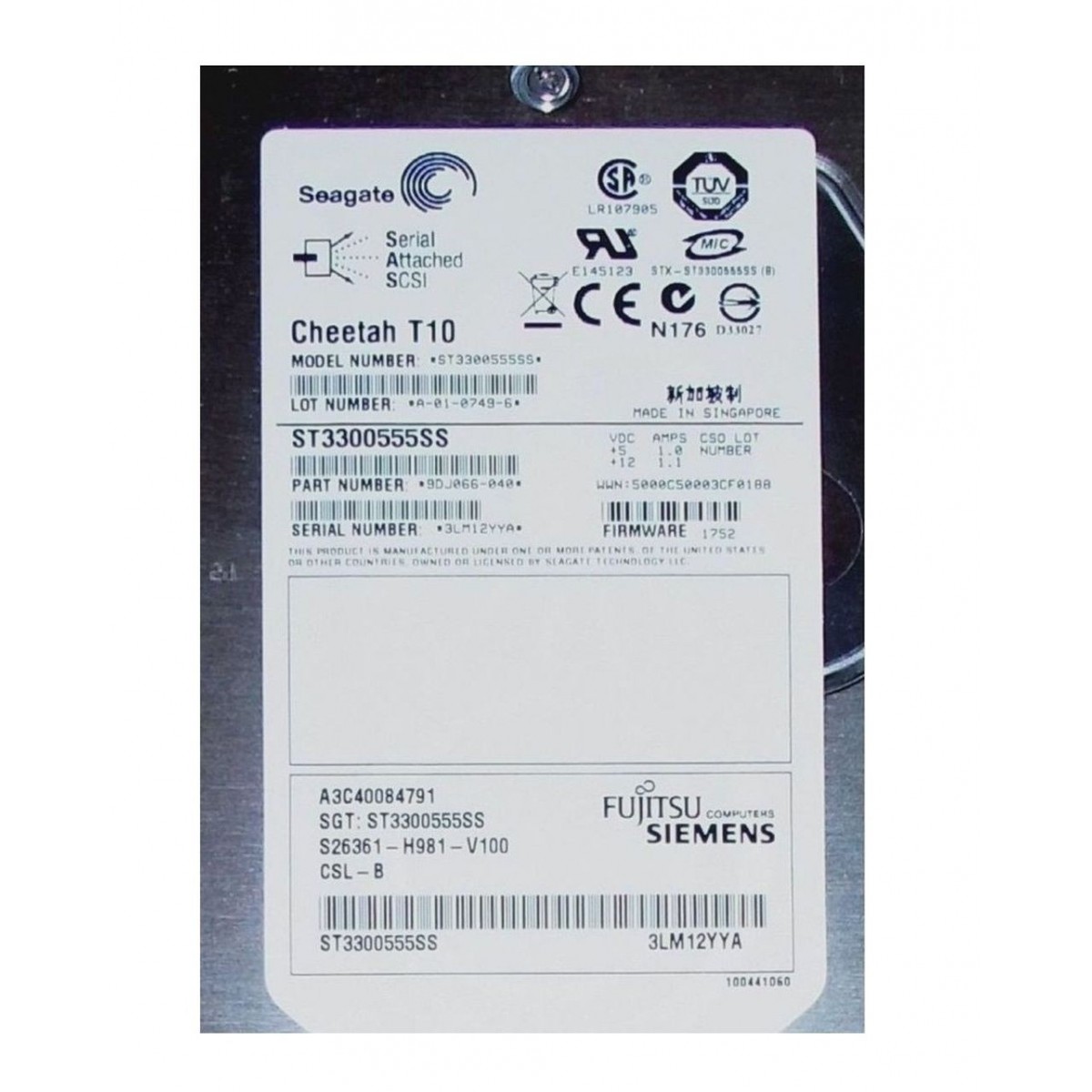 DYSK FUJITSU 300GB SAS 10K 3,5 S26361-H981-V100