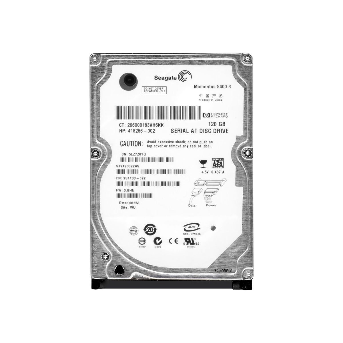 DYSK HP SEAGATE 120GB SATA 5.4K 2,5 418266-002
