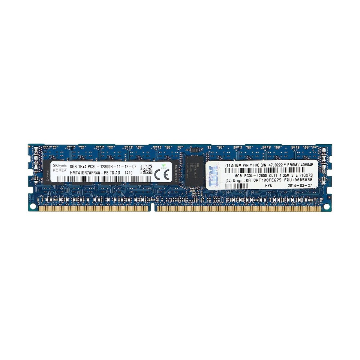 IBM HYNIX 8GB 1Rx4 PC3L-12800R 00D5038