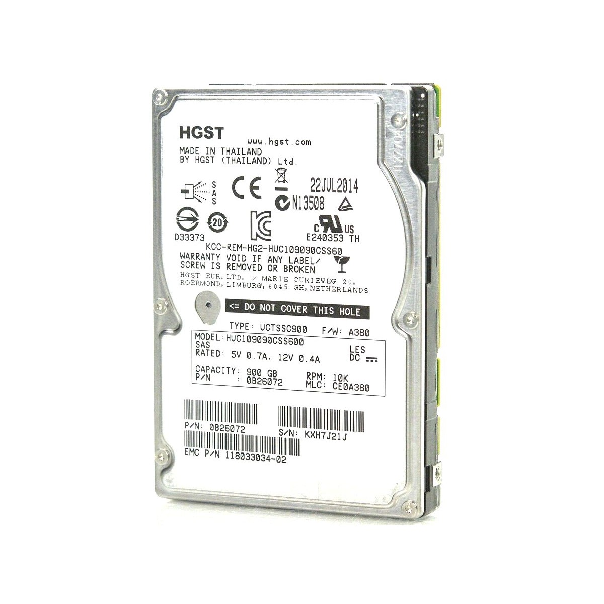 DYSK EMC HGST 900GB SAS 6G 10K 2,5 118033034-02