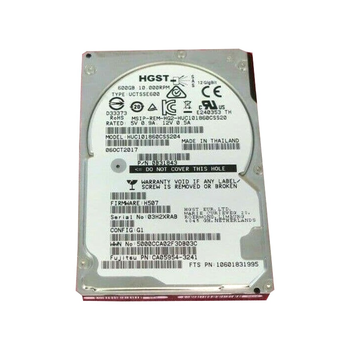 FUJITSU HGST 600GB SAS 10K 12G 2,5 CA05954-3241