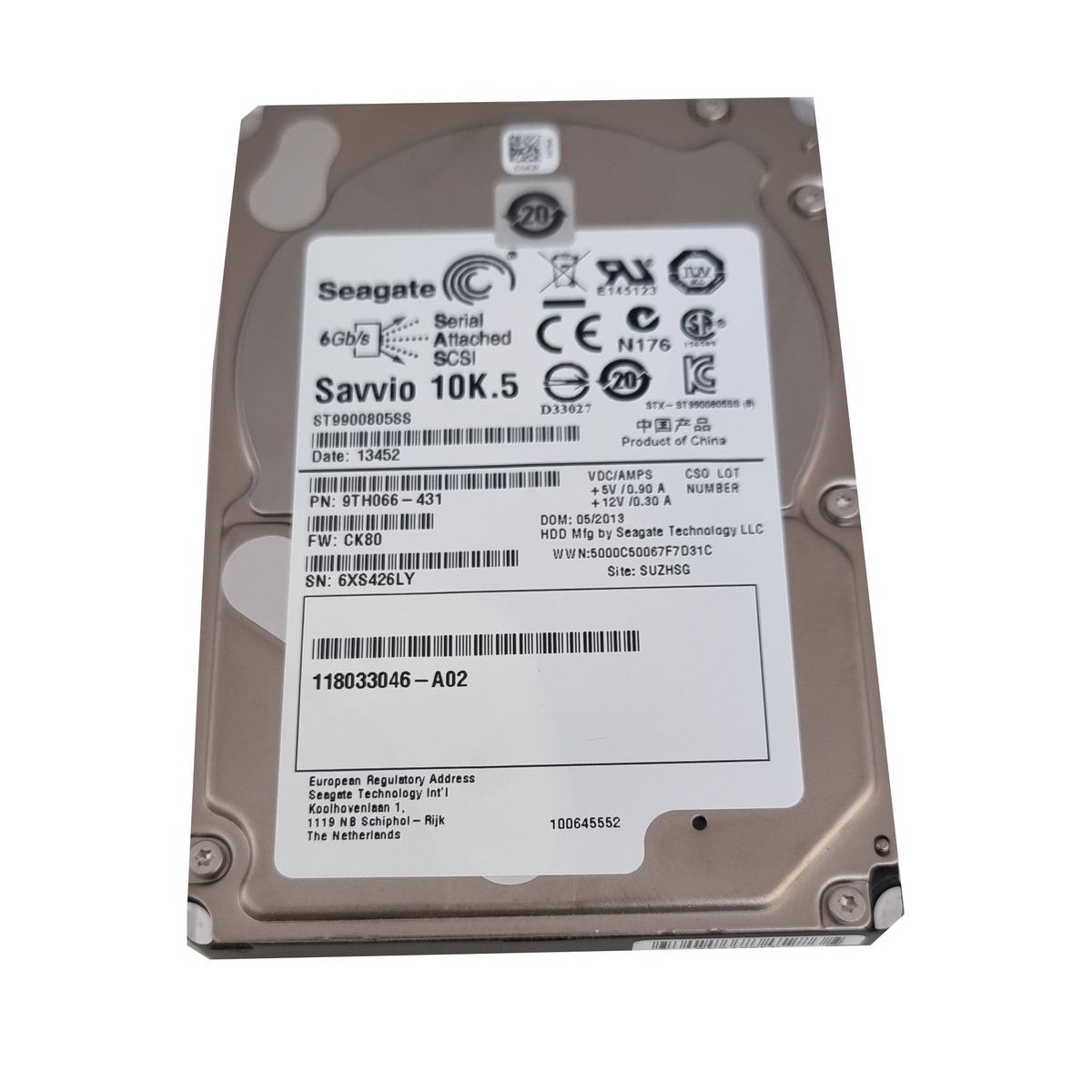 SEAGATE EMC 900GB SAS 10K 6G 2,5 ST9900805SS