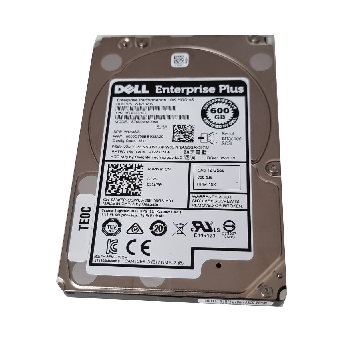 DYSK DELL ENT PLUS 600GB SAS 10K 12G 2,5 033KFP