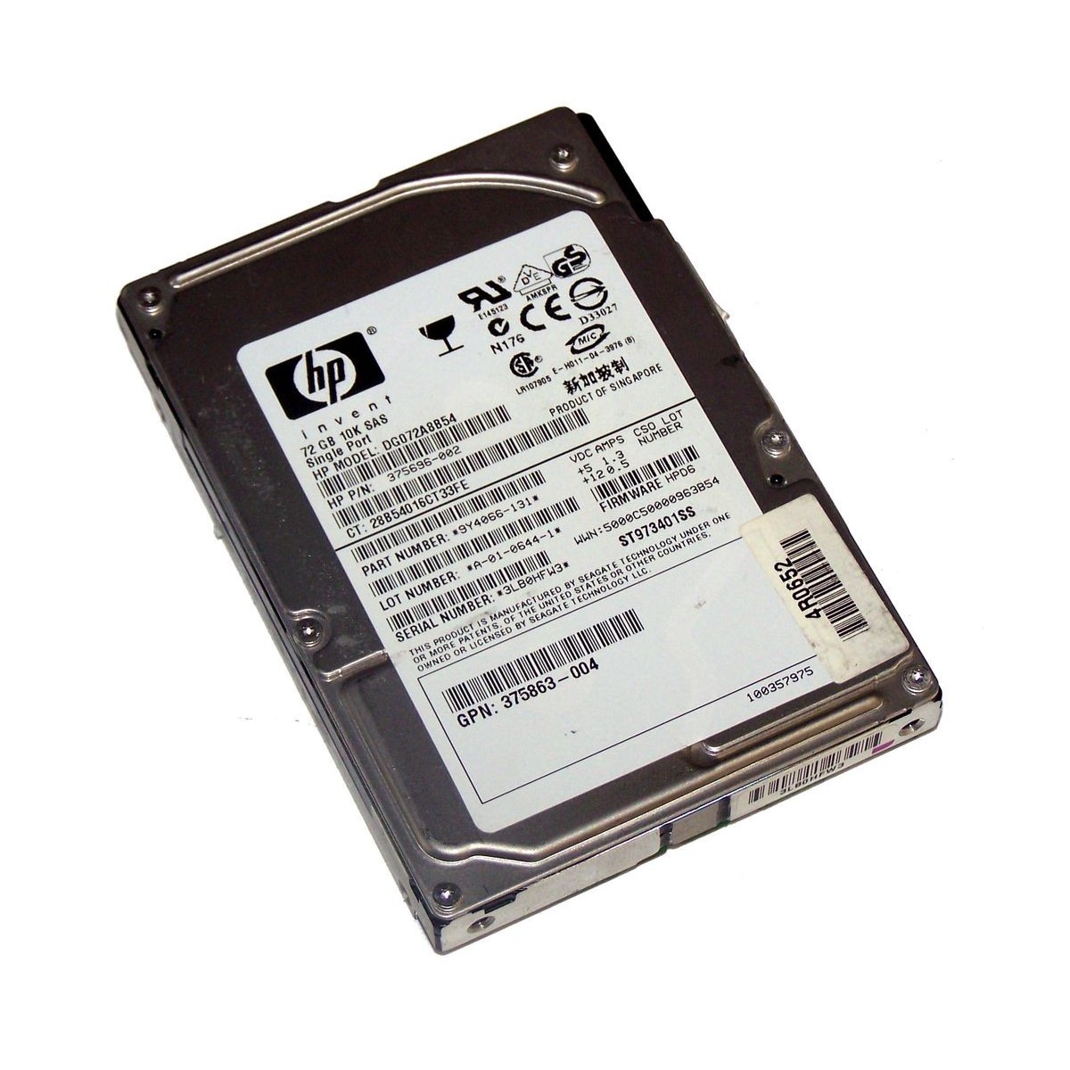 DYSK HP 72GB SAS 10K 3G 2,5 375696-002 375863-004
