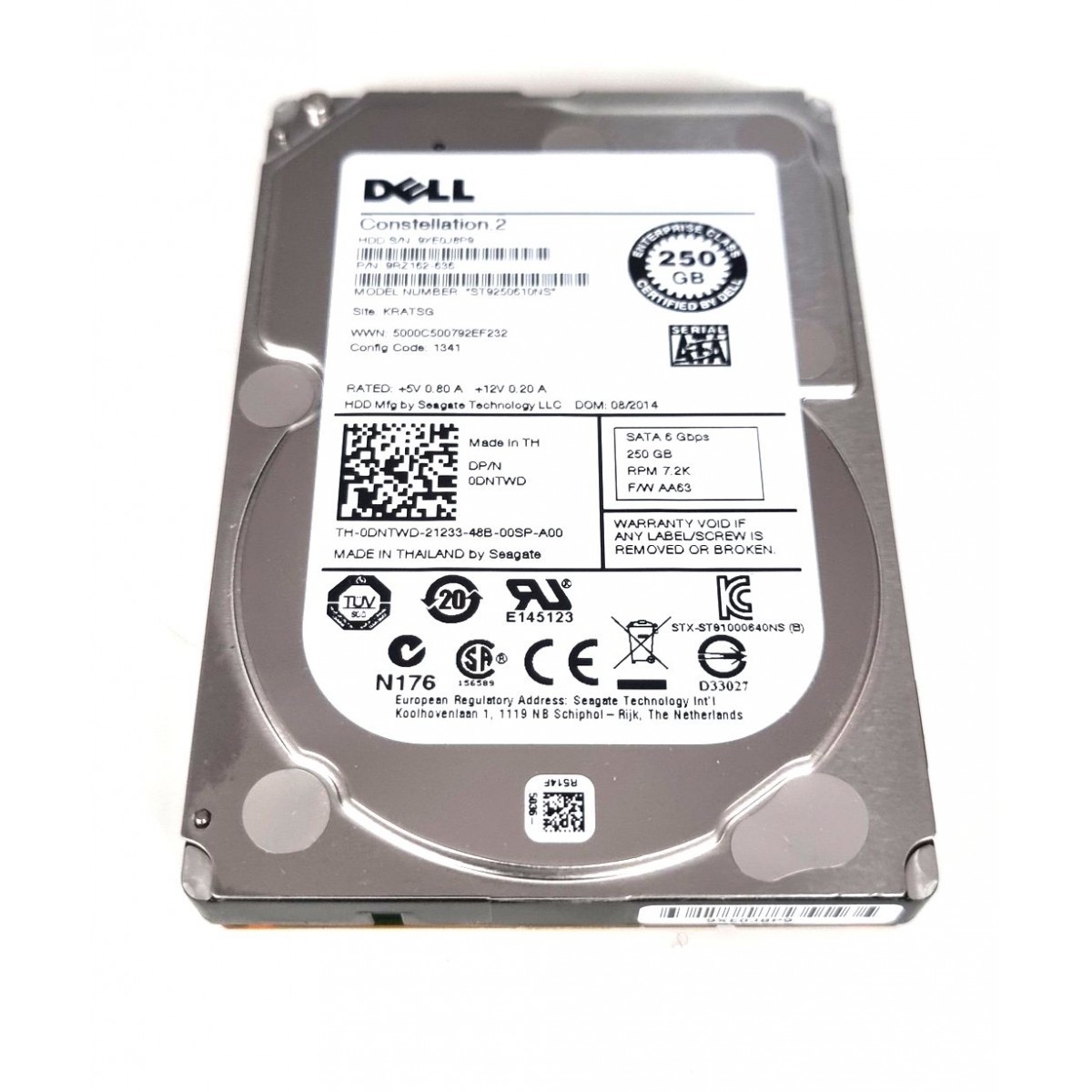 DELL SEAGATE ST9250610NS 250GB SATA 6G 2,5 0DNTWD