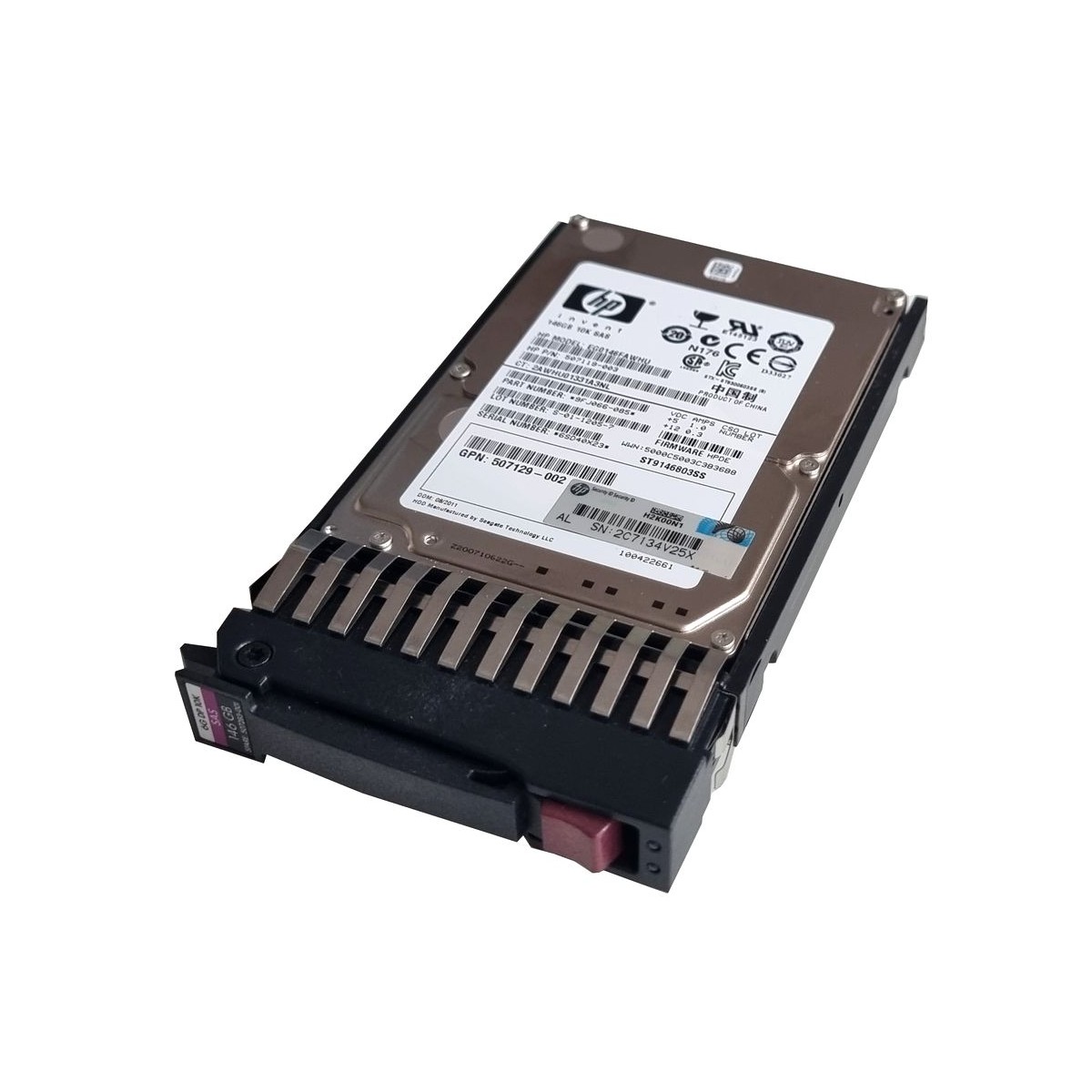 DYSK HP 146GB SAS 10K 6G 2,5 507119-003 RAMKA
