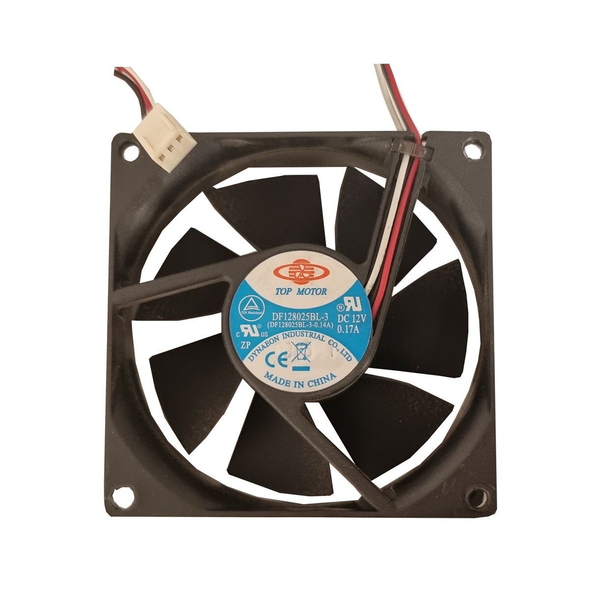 WENTYLATOR TOP MOTOR 12V 0.17A 3PIN 80x80 DF128025