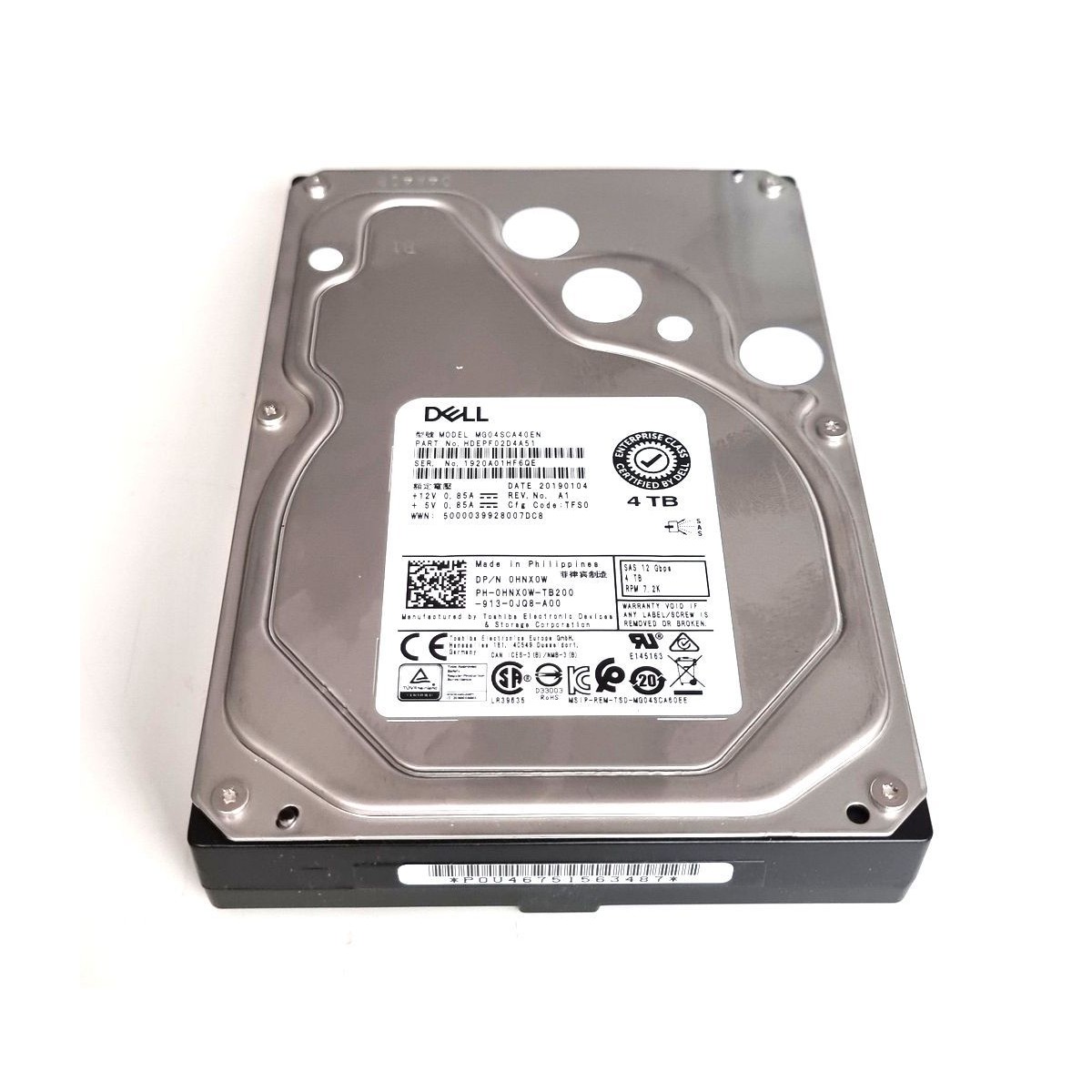 DELL 4TB SAS MG04SCA40EN 12G 7.2K 3,5 0HNX0W