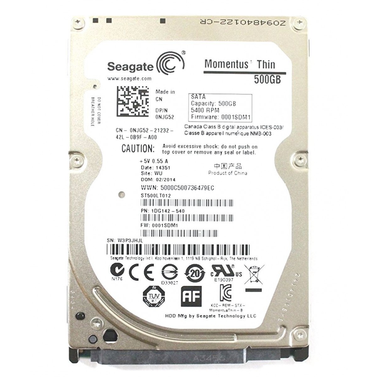 DYSK DELL 500GB SATA 2,5 5.4K 0NJG52 ST500LT012