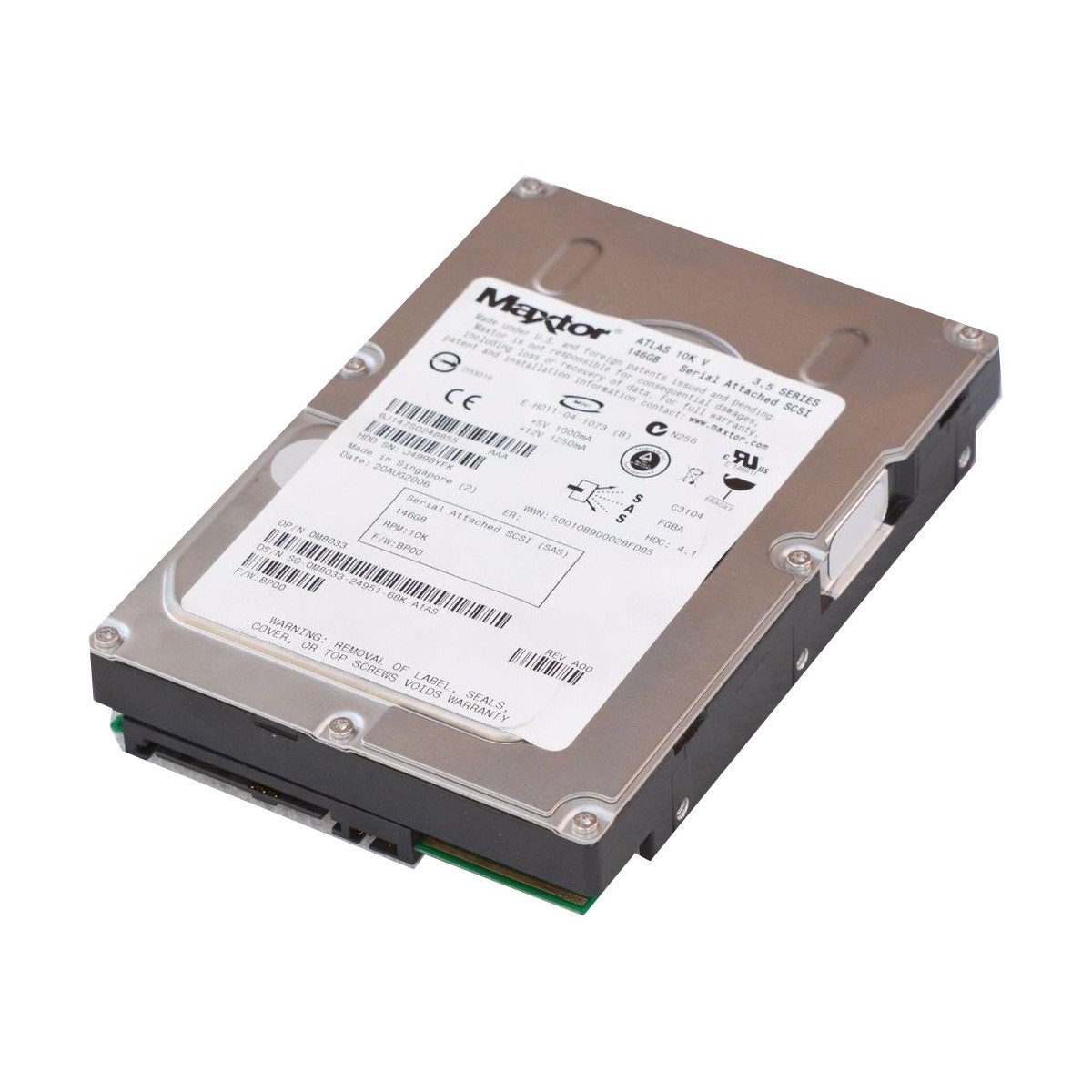 DYSK DELL 146GB SAS 10K 3G 3,5 0M8033 M8033