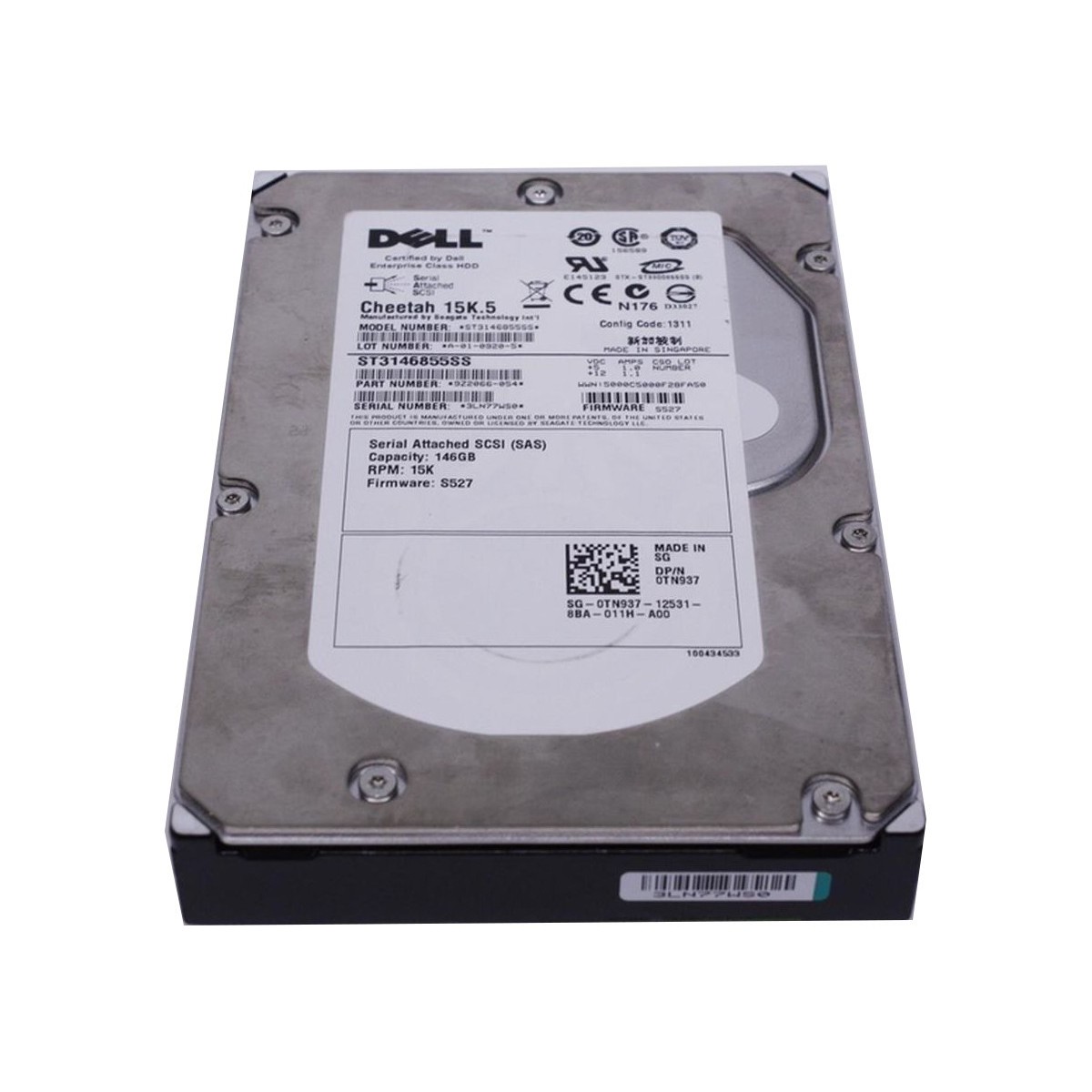 DYSK DELL 146GB SAS 15K 3G 16MB 3,5 0TN937 TN937