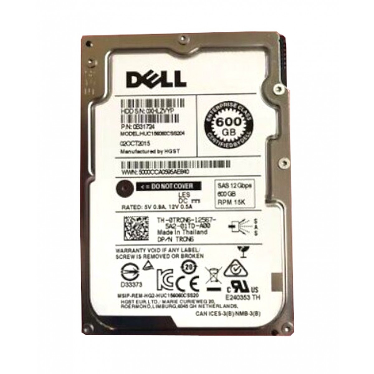DELL HGST HUC156060CSS204 600GB SAS 12G 15K 2,5
