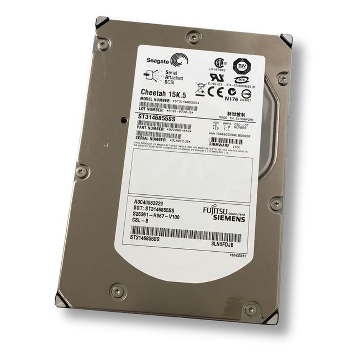 DYSK FUJITSU 146GB SAS 15K 3,5 A3C40083229