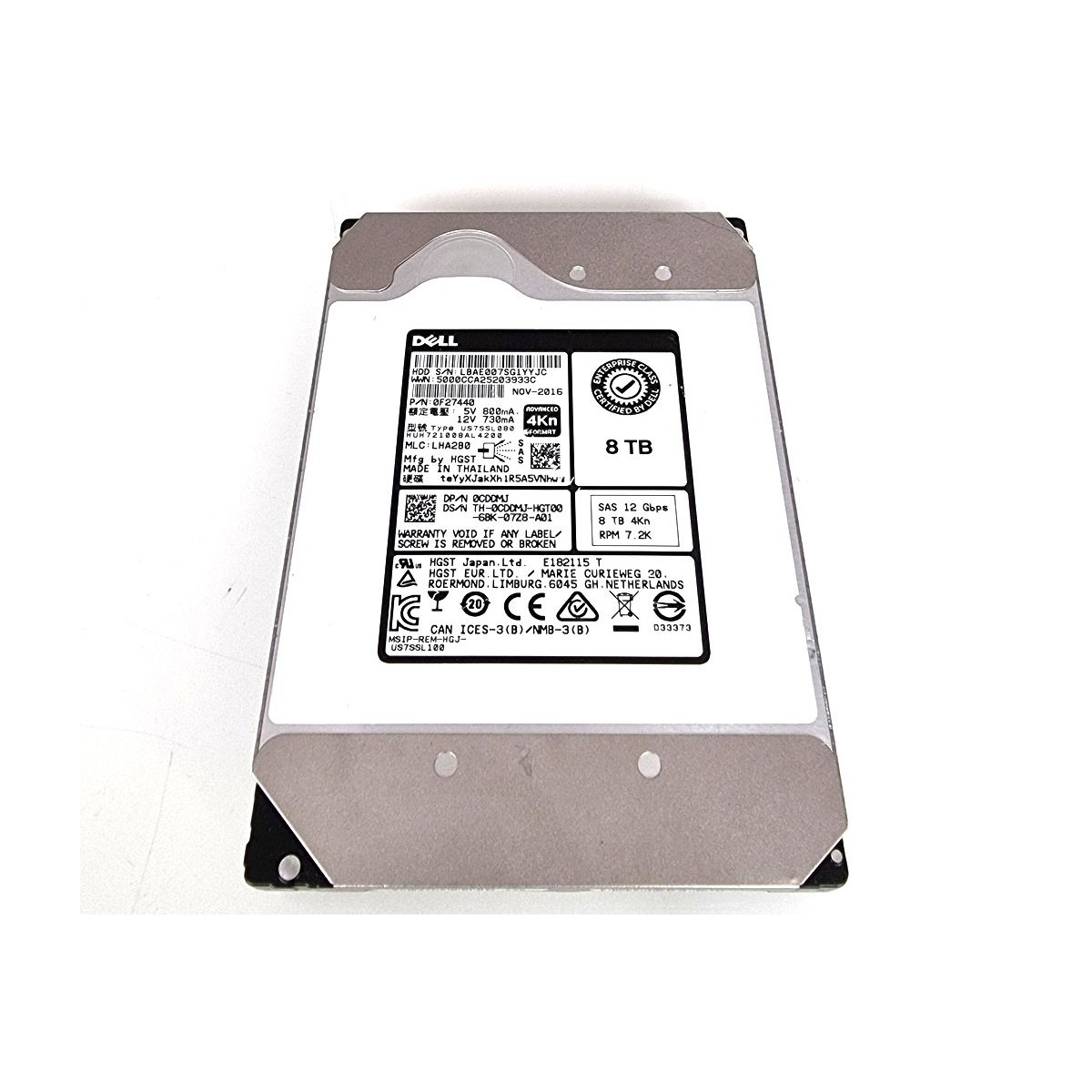 DYSK DELL HGST 8TB SAS 12G 7.2K 4Kn 3,5 0CDDMJ