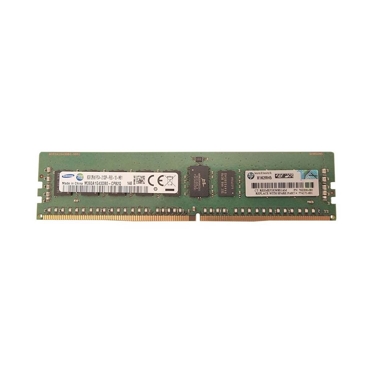 HP SAMSUNG 8GB 2Rx8 PC4-2133P ECC REG 762200-081