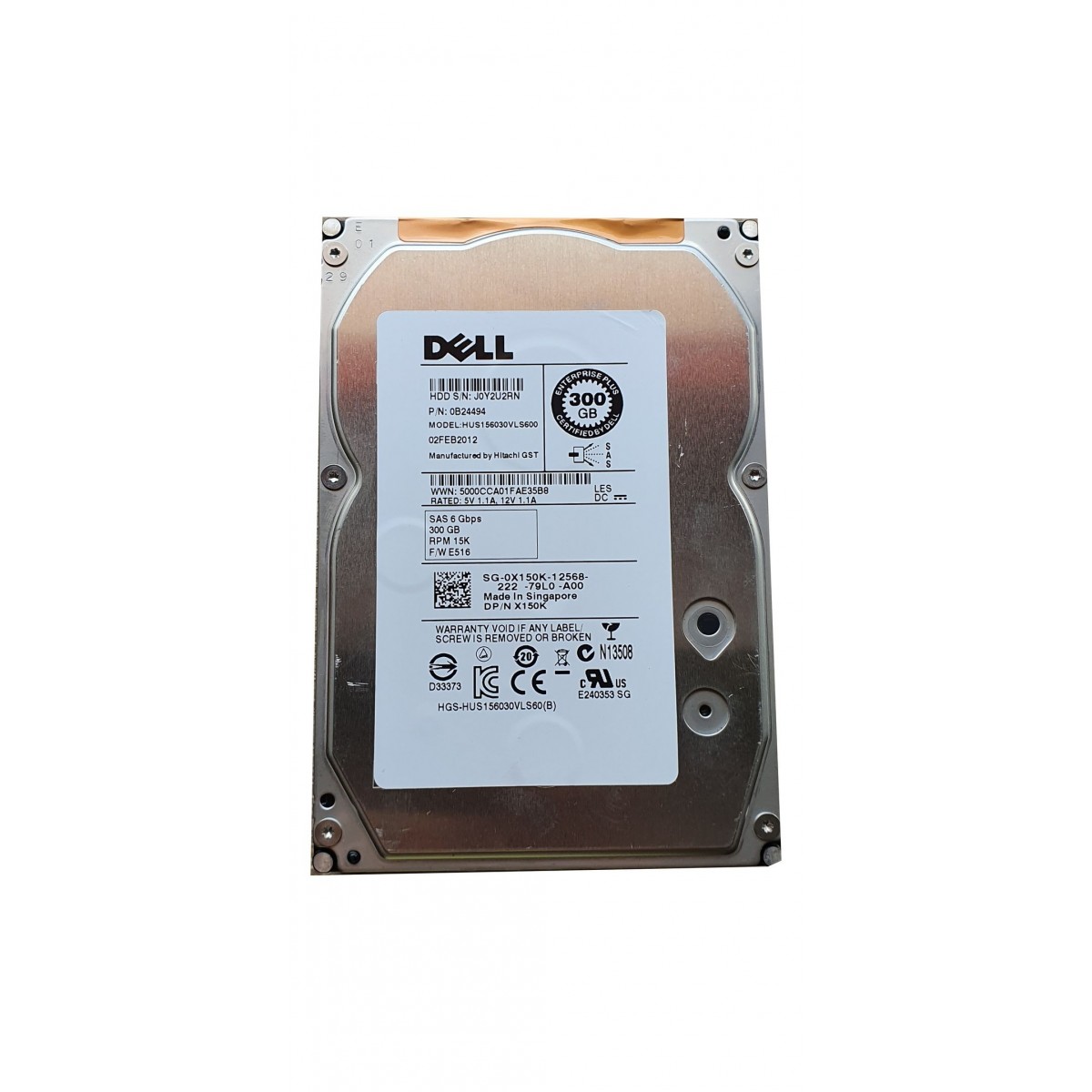 DYSK DELL 300GB SAS 15K 6G 3,5 0X150K X150K