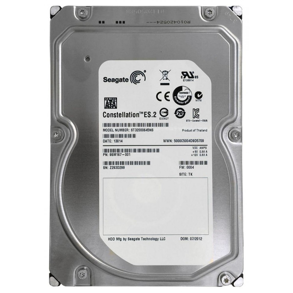 SEAGATE 2TB SATA ST32000645NS 7.2K 6G 3,5