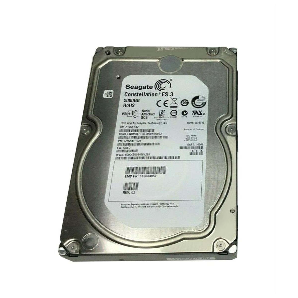 EMC SEAGATE ES.3 2TB SAS 6G 7.2K 3,5 118033059
