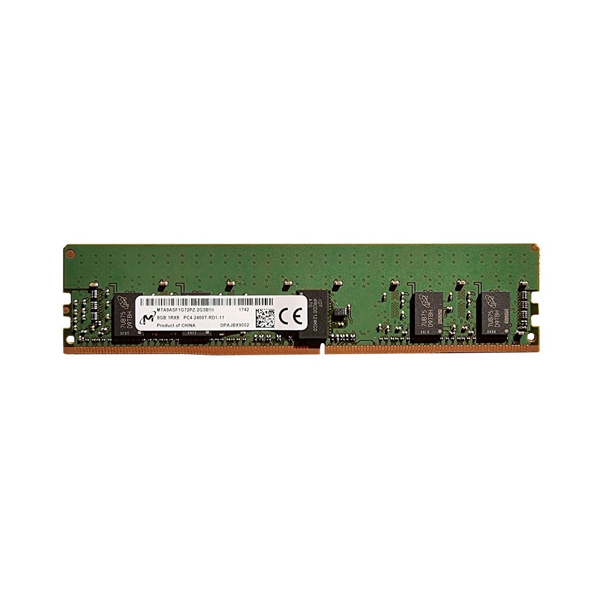 MICRON 8GB PC4-2400T 1Rx8 ECC REG MTA9ASF1G72PZ