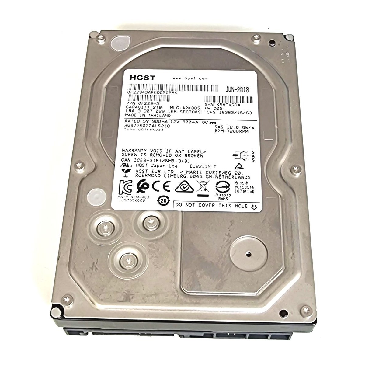 DYSK HGST 2TB SAS 12G 7.2K 3,5 HUS726020ALS210