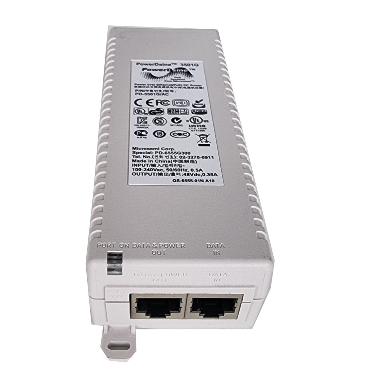 ZASILACZ MICROSEMI PD-3501G GIGABIT PoE INJEKTOR