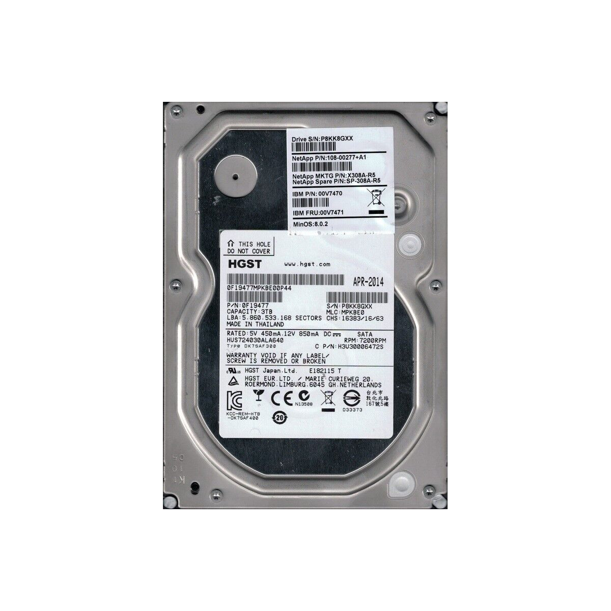 DYSK HGST IBM 3TB SATA 7.2K 6G 3,5 0F19477 00V7470