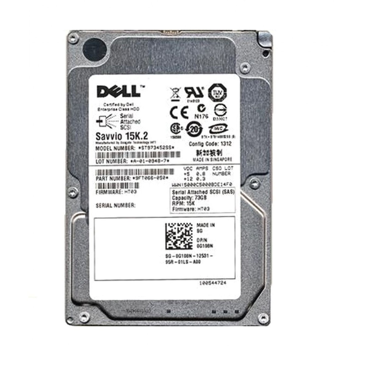 DYSK DELL SAVVIO 15K.2 73GB SAS 15K 3G 2,5 0G108N