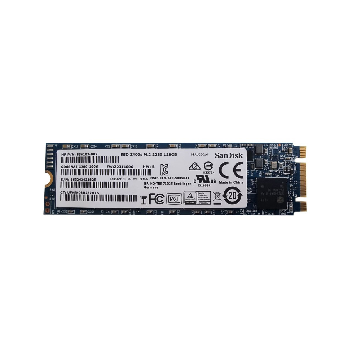 DYSK HP SANDISK 128GB SSD SATA M.2 TLC 836107-002