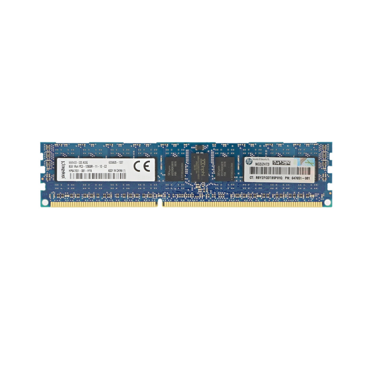HP KINGSTON 8GB 1Rx4 PC3-12800R ECC REG 647651-081