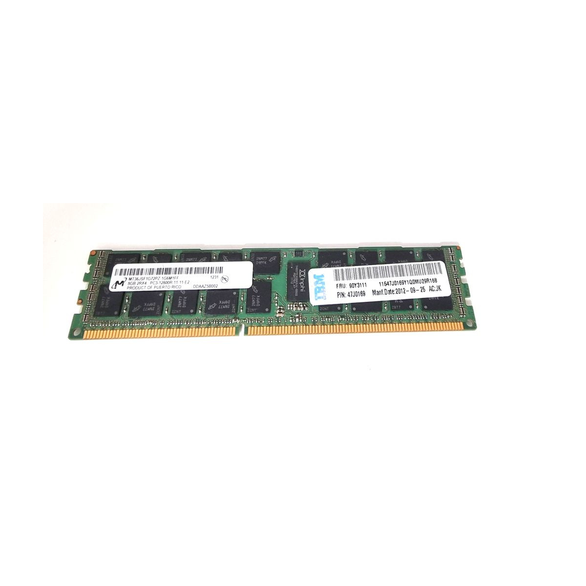 IBM MICRON 8GB PC3-12800R ECC REG 47J0169 90Y3111