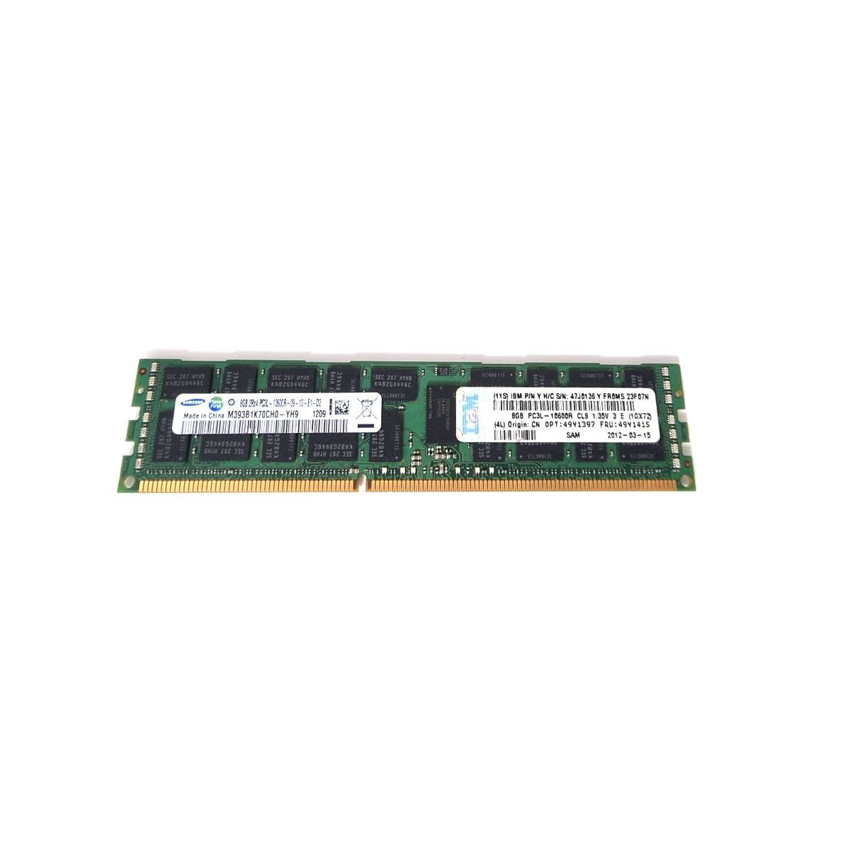 IBM SAMSUNG 8GB PC3L-10600R ECC REG 47J0136 49Y141