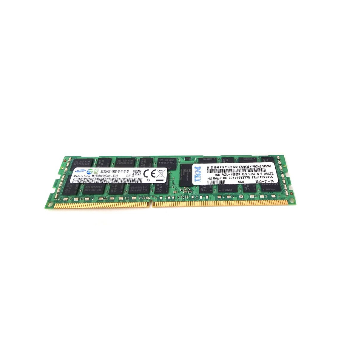 IBM SAMSUNG 8GB PC3L-10600R ECC REG 47J0136 49Y141