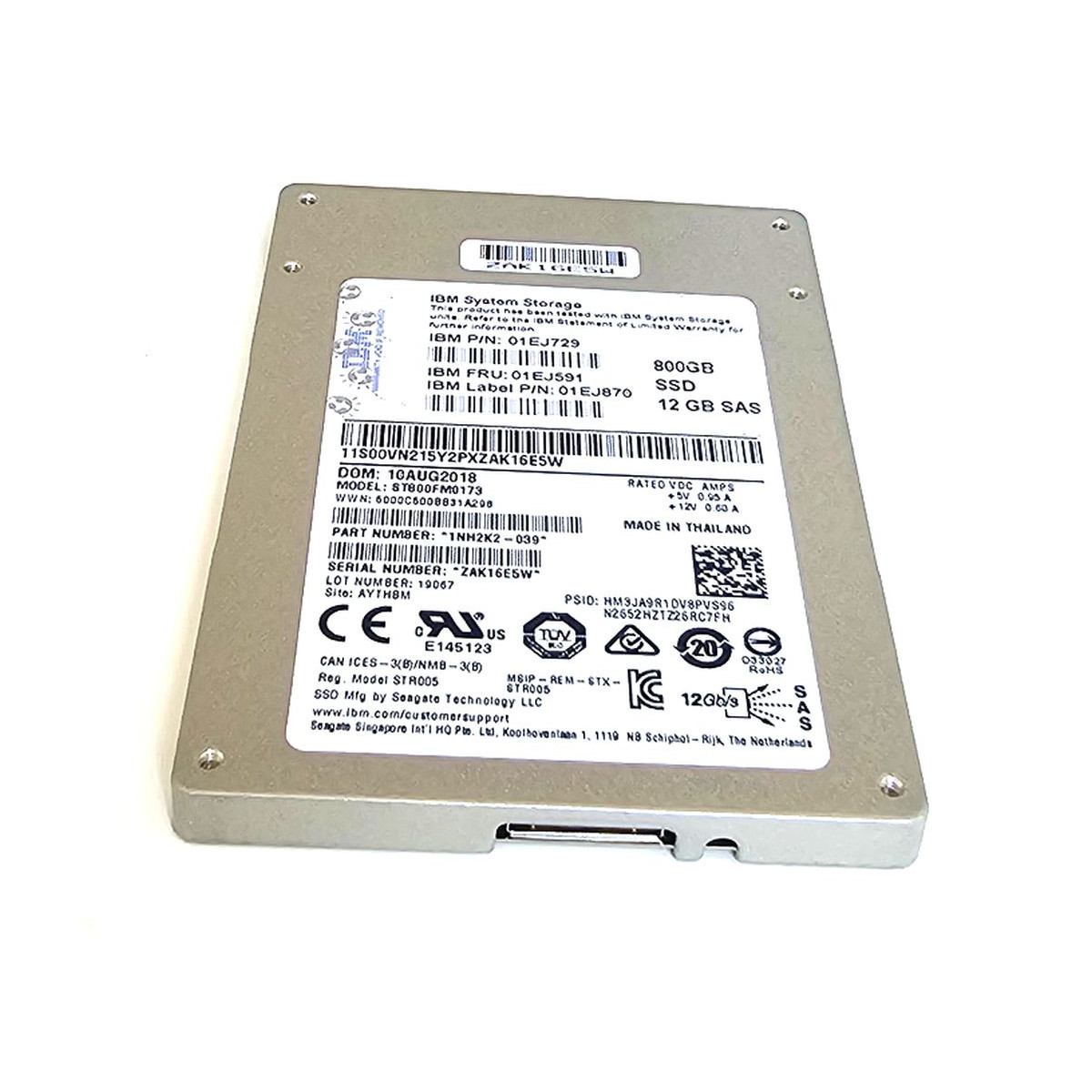 IBM SEAGATE 800GB SSD SAS 12G 2,5 01EJ591 01EJ870