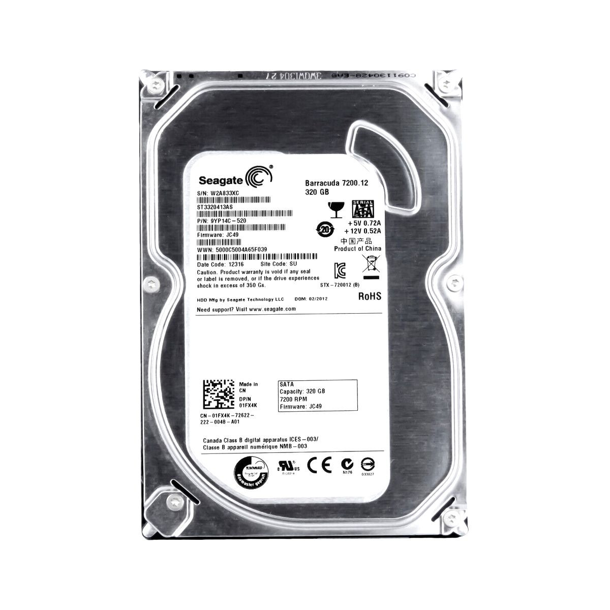 DELL 320GB SATA ST3320413AS 6G 7.2K 3,5 01FX4K