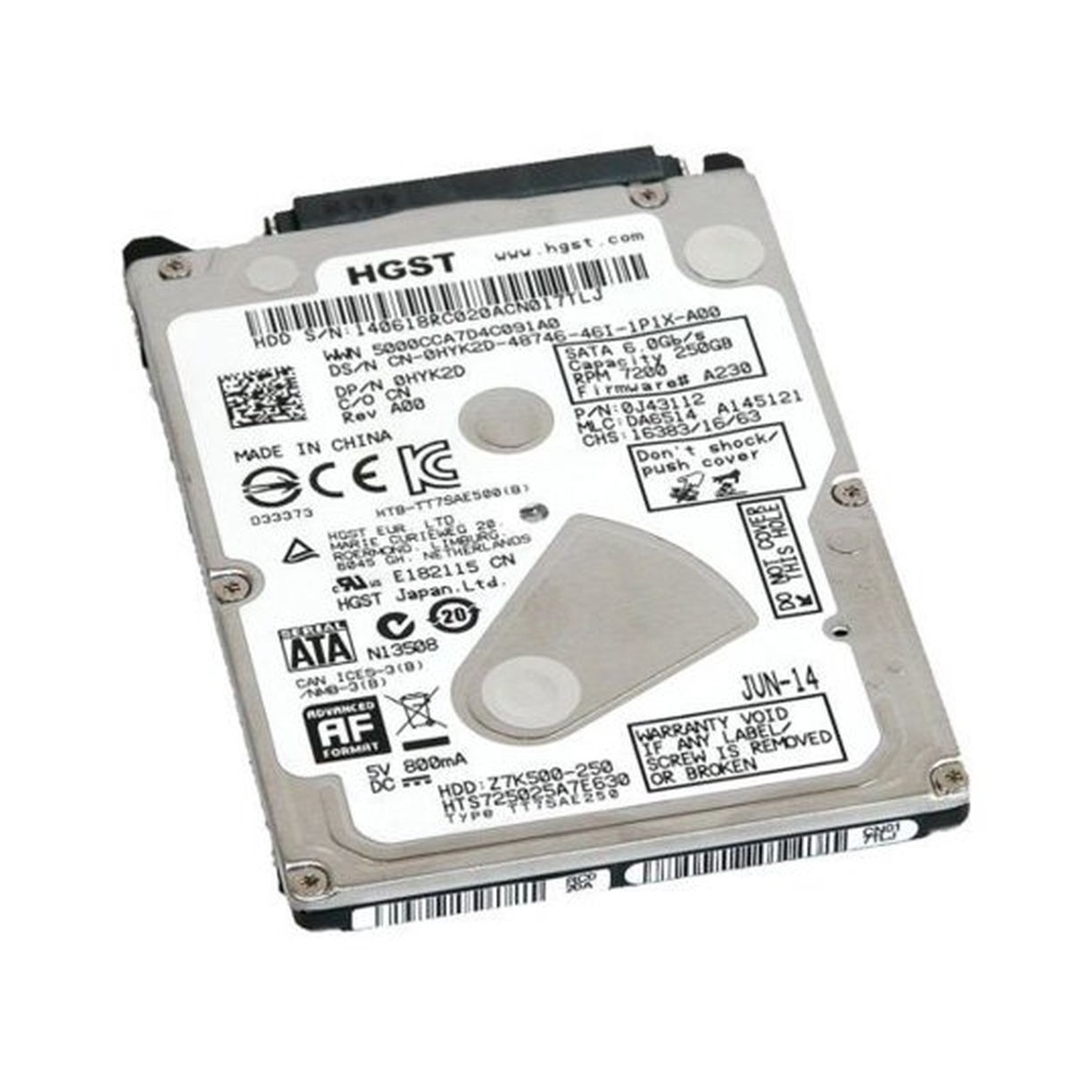 DELL HITACHI Z7K500 250GB SATA 7.2K 6G 2,5 0HYK2D