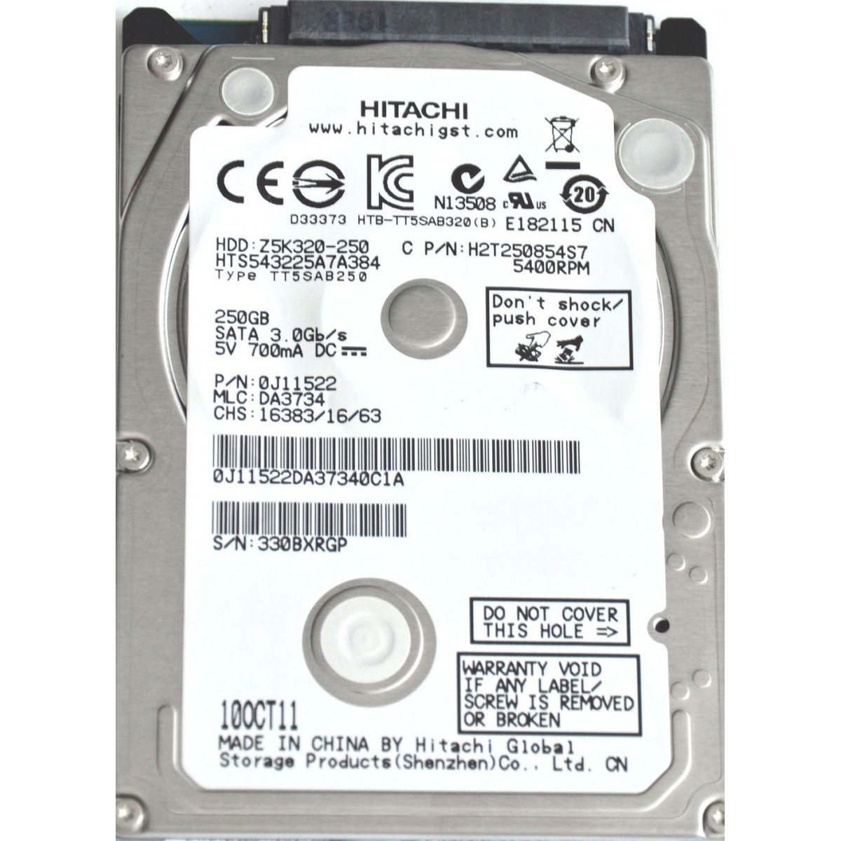 DELL HITACHI Z5K320-250 250GB SATA 5.4K 2,5 095N9W