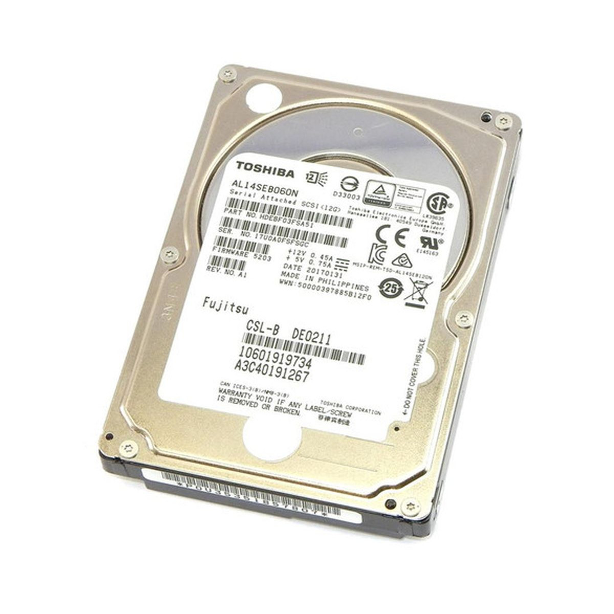 FUJITSU TOSHIBA 600GB SAS 10K 12G 2,5 AL14SEB060N