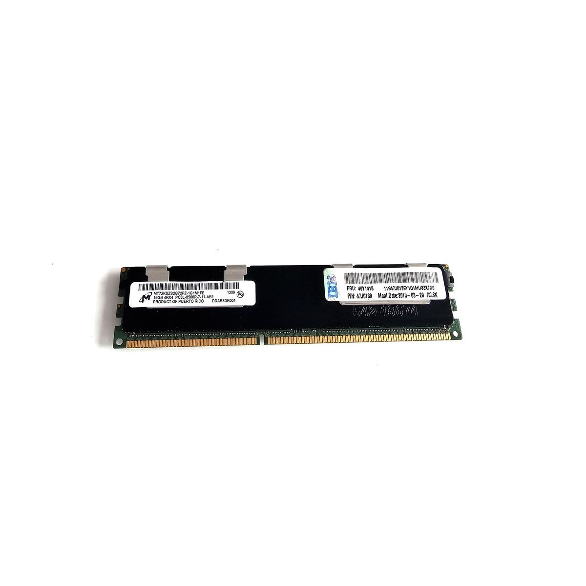 IBM MICRON 16GB 4Rx4 PC3L-8500R ECC REG 49Y1418