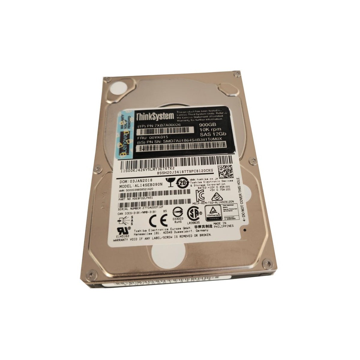 LENOVO 900GB SAS AL14SEB090N 10K 12G 2,5 00YK015