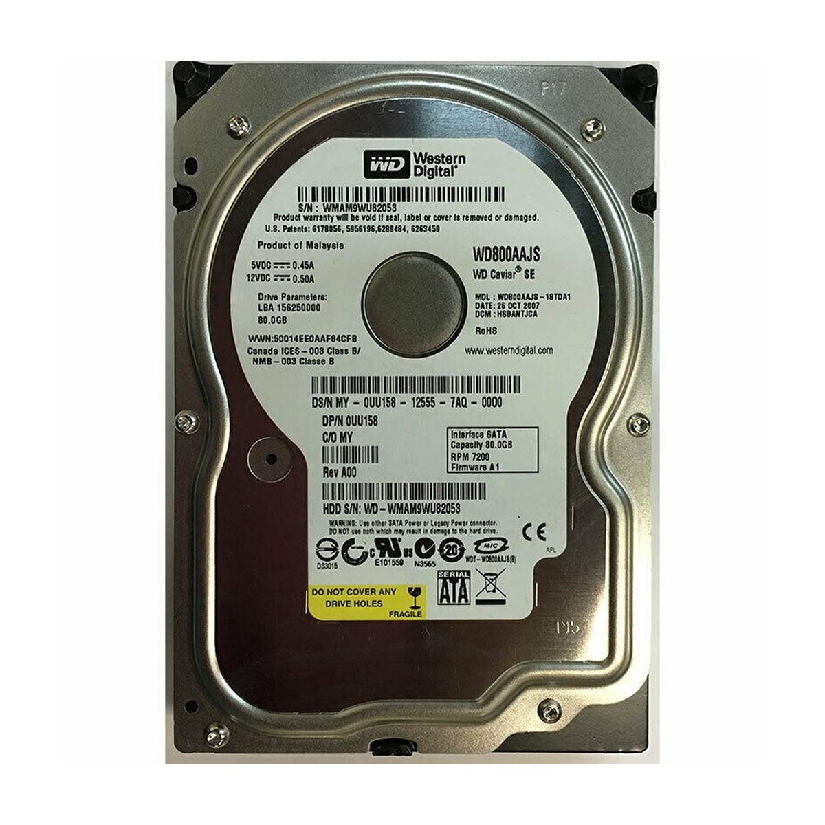 DYSK DELL 80GB SATA HDD 7.2K 3,5 0UU158