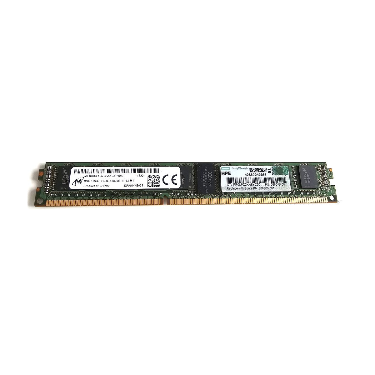HPE 8GB PC3L-12800R ECC REG SLIM 2660-0400 809806