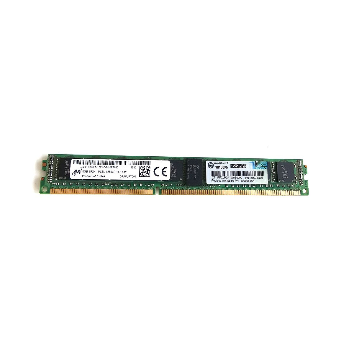 HPE 8GB PC3L-12800R ECC REG SLIM 2660-0400 809806