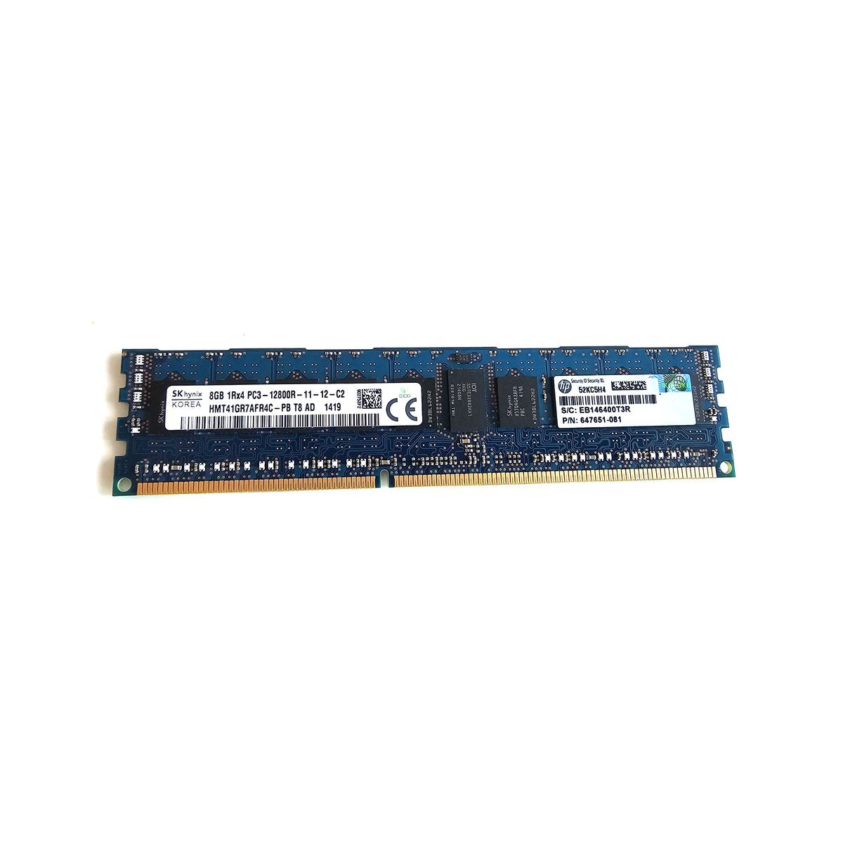 HP HYNIX 8GB PC3-12800R ECC REG 647651-081 HMT41GR7AFR4C-PB