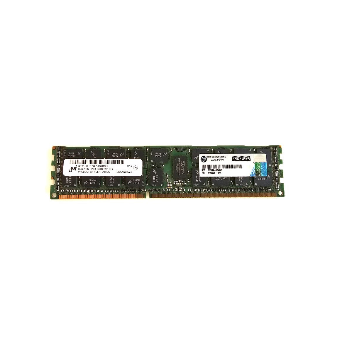 HP MICRON 8GB 2Rx4 PC3-10600R ECC REG 500205-071